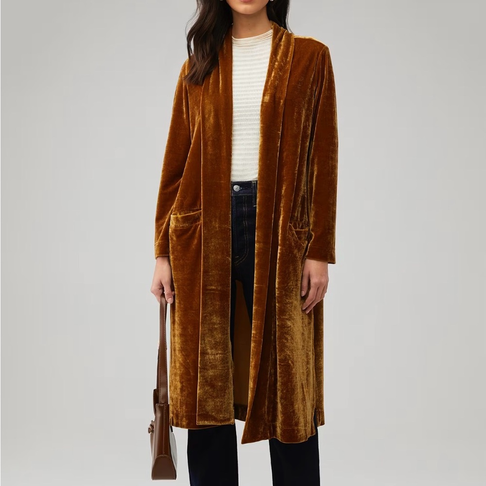 BB Dakota Steve Madden Just Vibes Maize Velvet Duster Coat